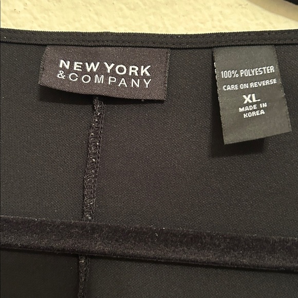 New York & Company Elegant Black Midi Dress - Picture 2 of 4